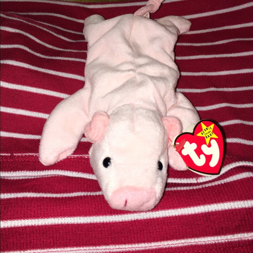 RARE Squealer Beanie Baby w/ tag mistakes